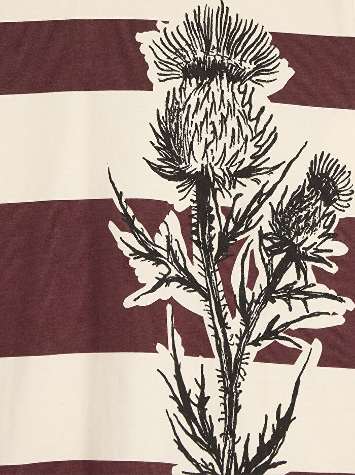 Çizgili Pamuklu T-Shirt