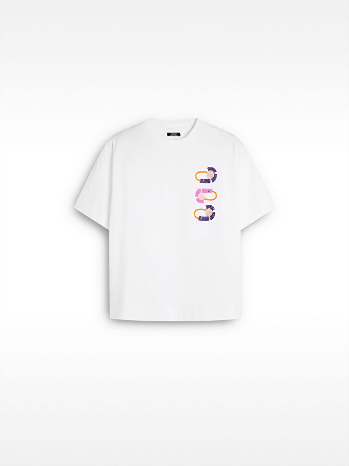 Boncuk Detaylı T-Shirt