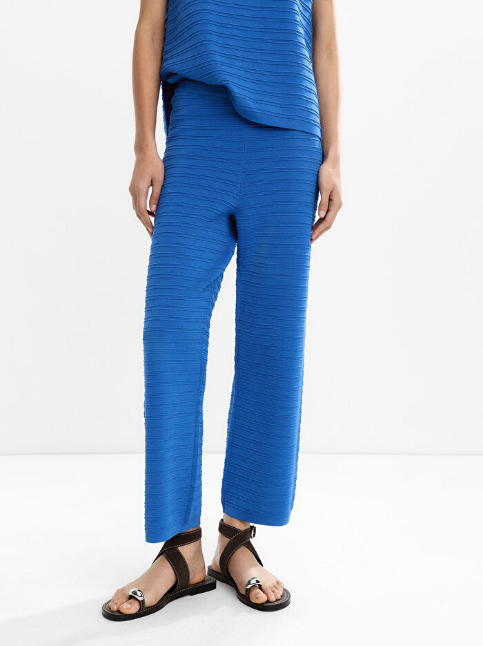 Fitilli Örme Pantolon