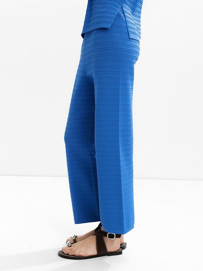 Fitilli Örme Pantolon