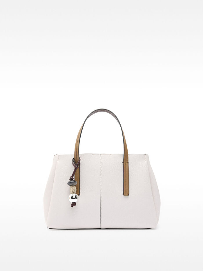 Dokulu ve Charm'lı Tote Çanta