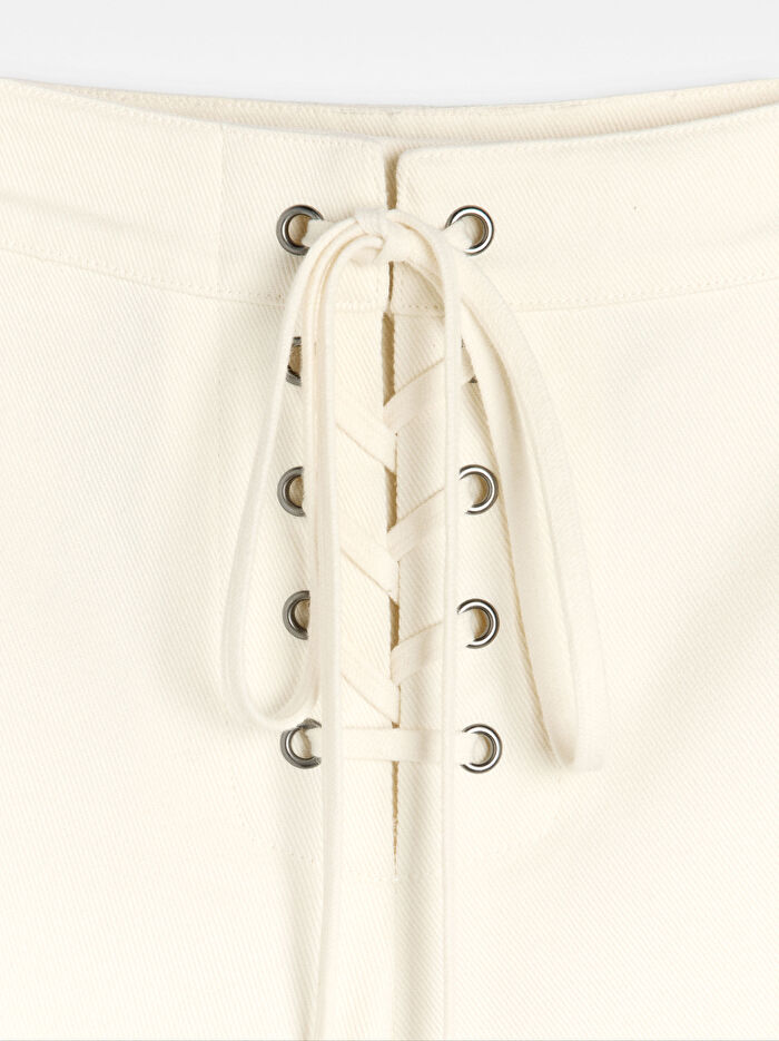 %100 Pamuk Çapraz İpli Şort