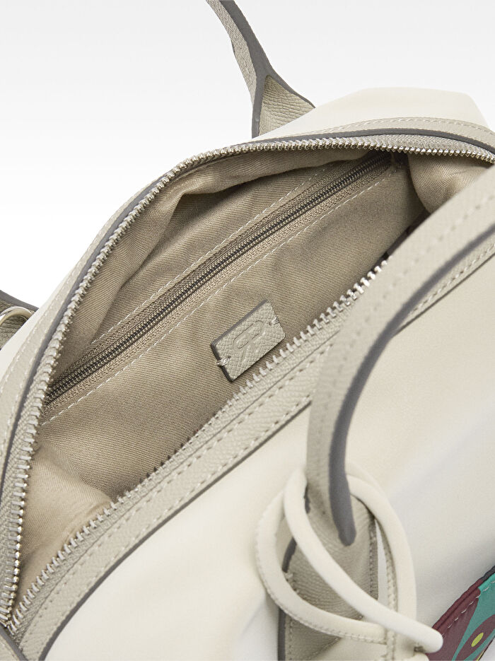 Kadife Dokulu Askılı Tote Çanta