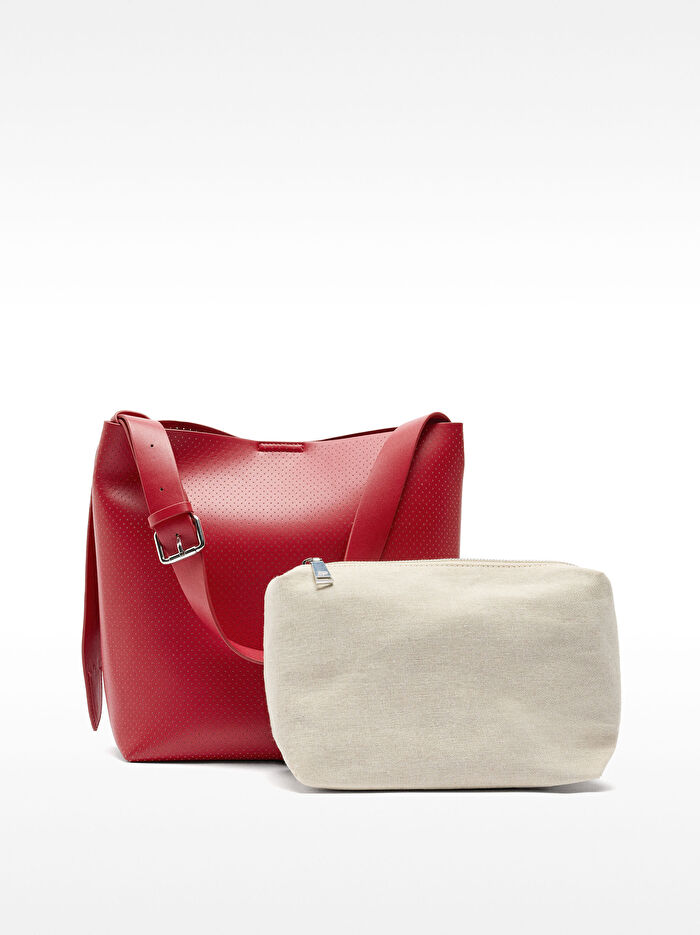 Dokulu Omuz Çantası