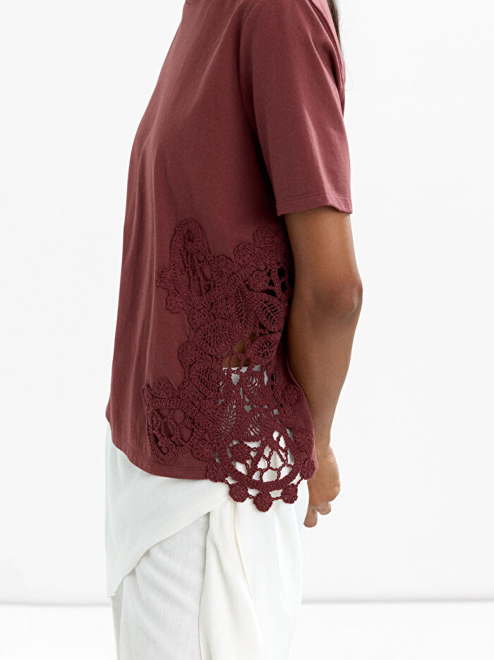 %100 Pamuk Nakışlı Tişört