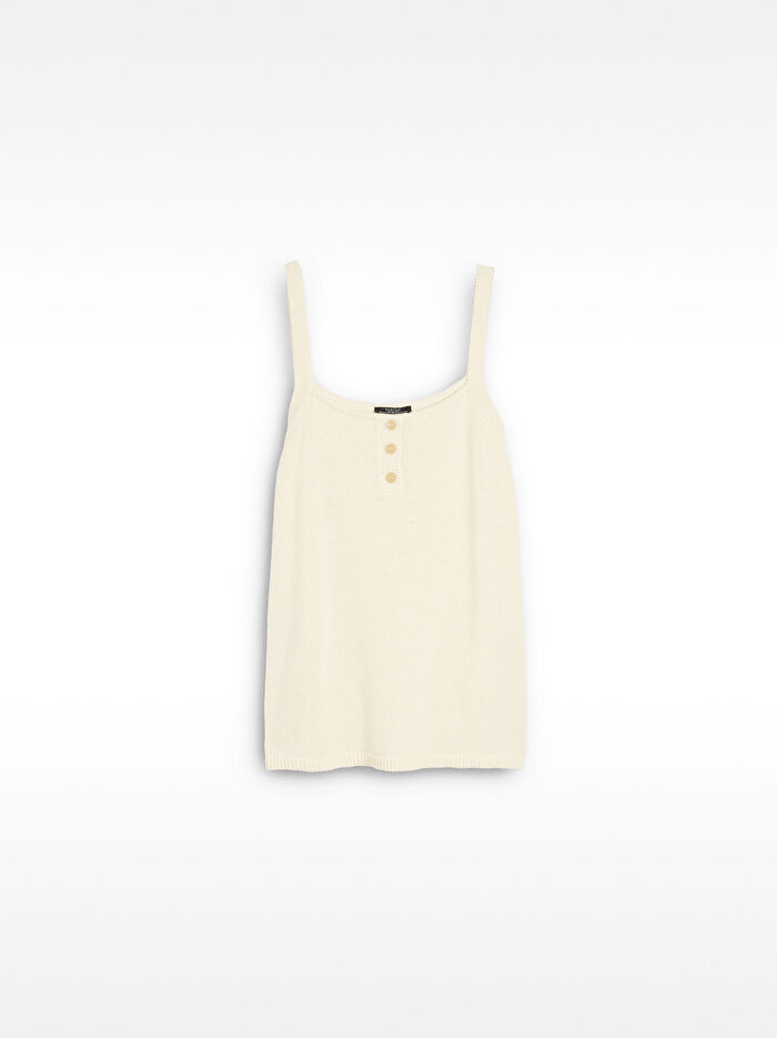 %100 Pamuk Askılı Örme Üst