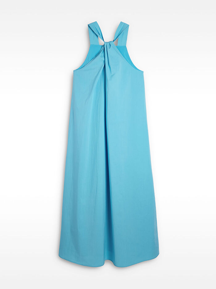 Halter Yaka Dökümlü Elbise