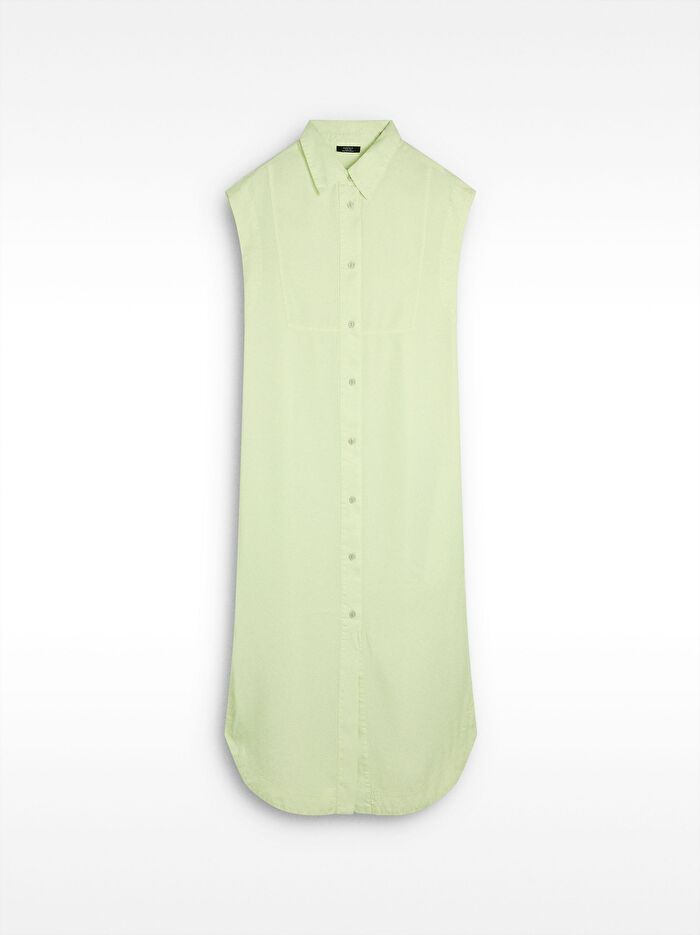 %100 Liyosel Midi Gömlek Elbise