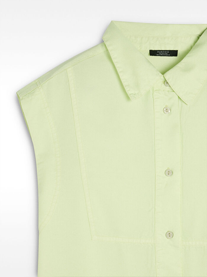 %100 Liyosel Midi Gömlek Elbise