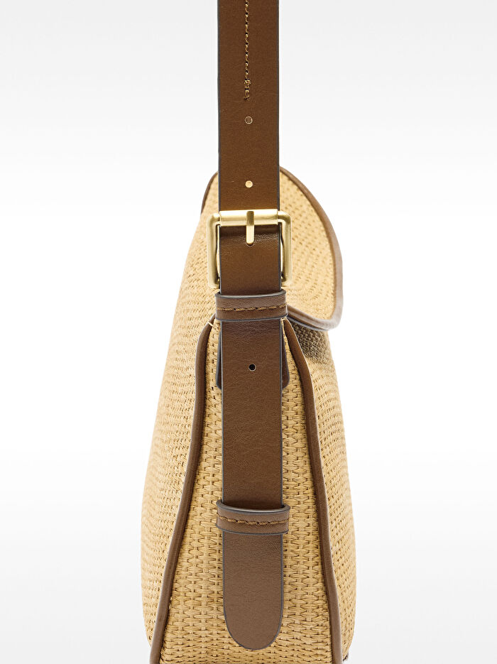 Hasır Çapraz Askılı Çanta