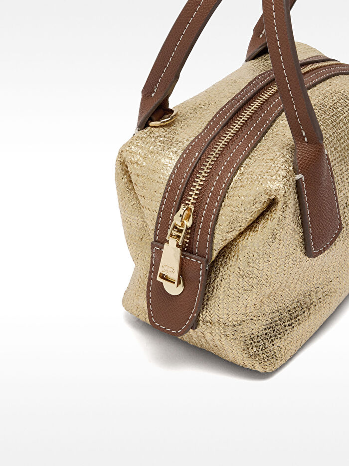 Hasır Efektli Tote Çanta