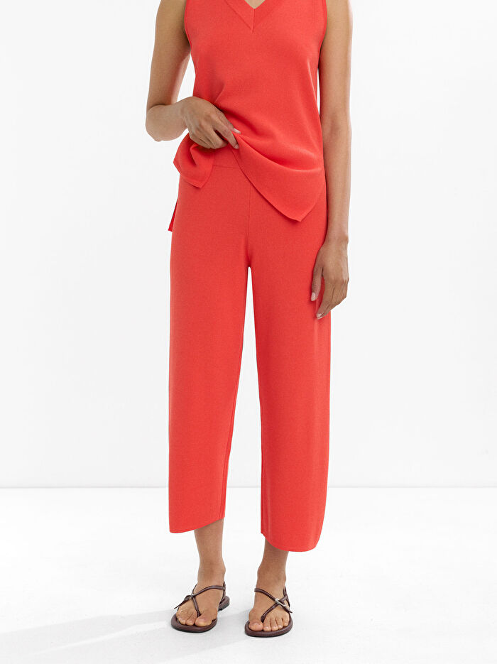 Kısa Paça Örme Pantolon