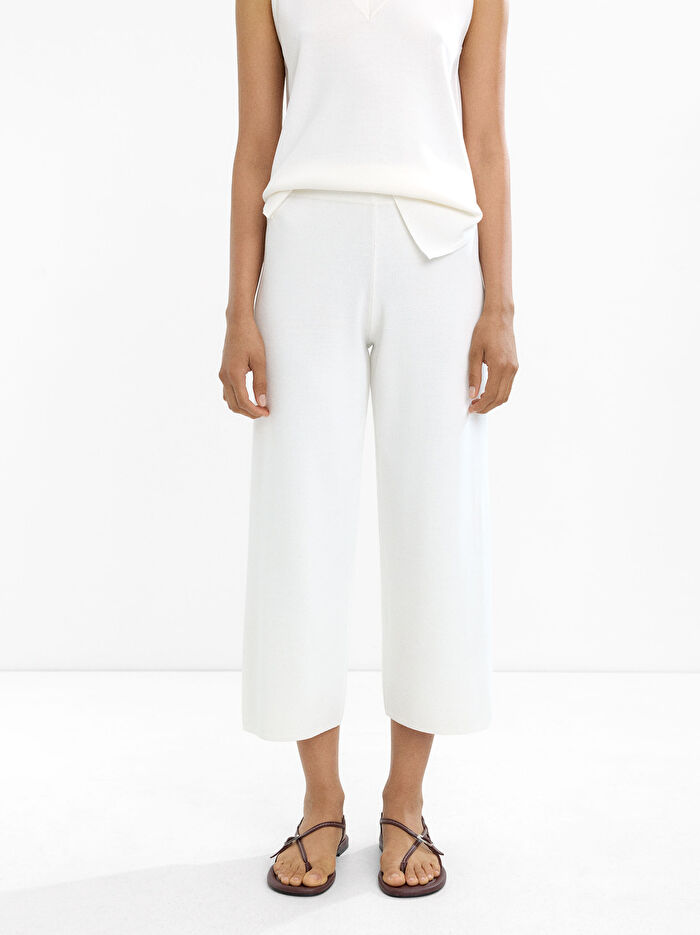 Kısa Paça Örme Pantolon