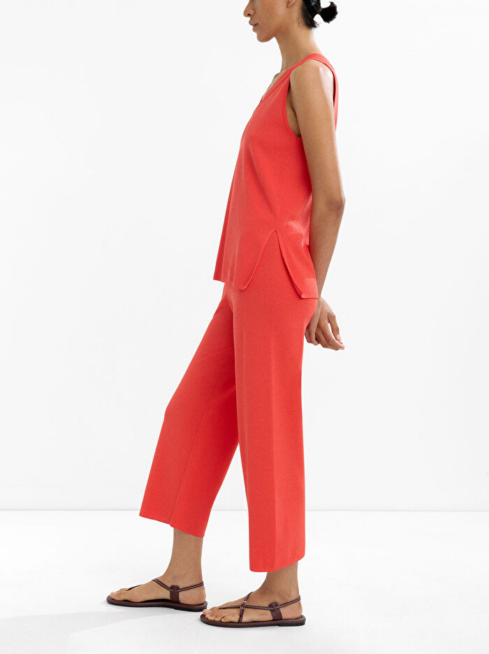 Kısa Paça Örme Pantolon