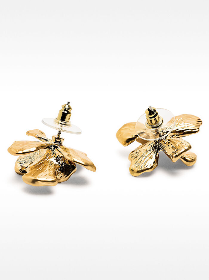 Çiçek Motifli Küpe