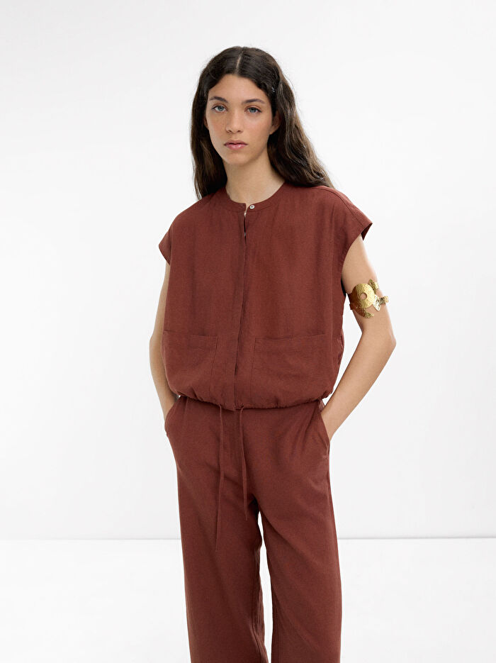 Düğmeli Kısa Kollu Gömlek