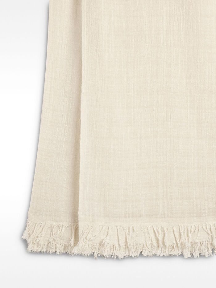 Keten Karışımlı Uzun Etek