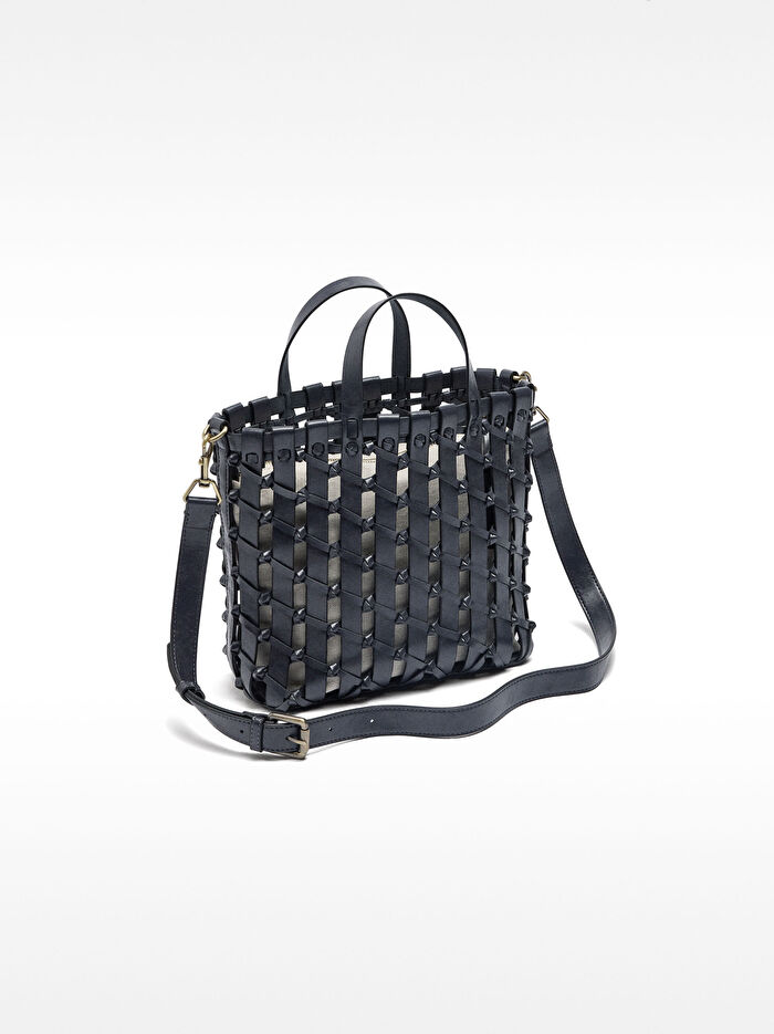 Düğüm Detaylı Örgülü Tote Çanta