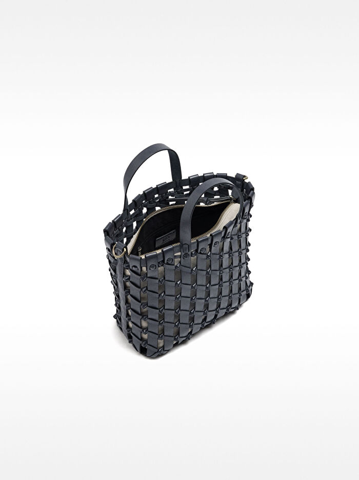 Düğüm Detaylı Örgülü Tote Çanta