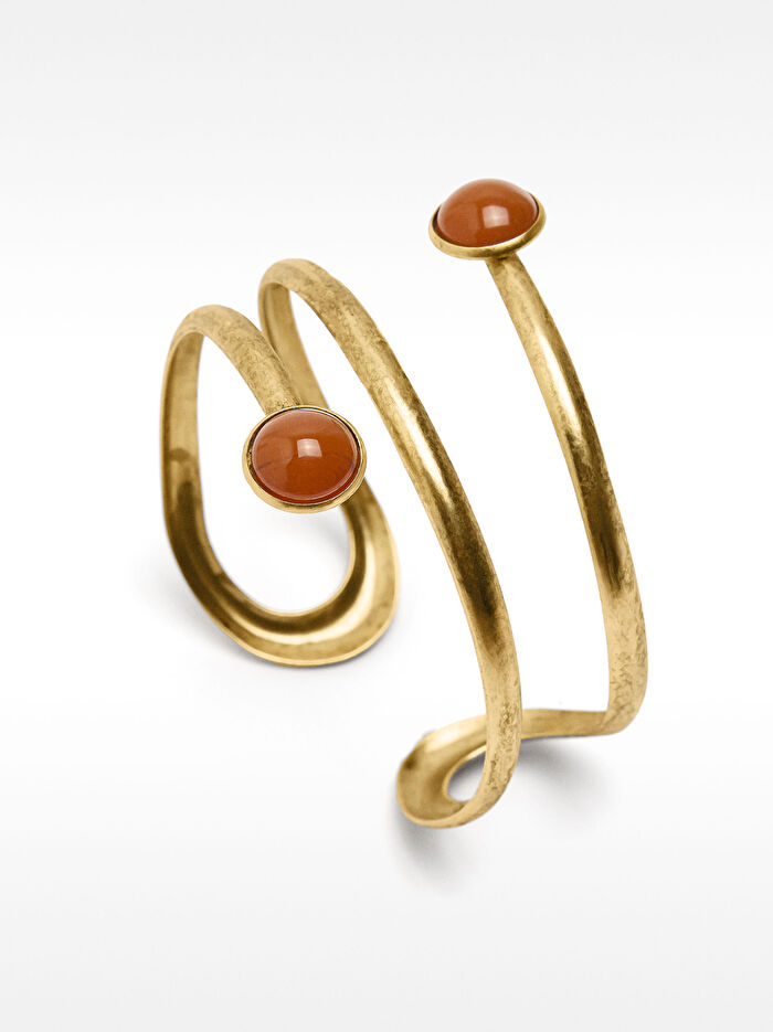 Yuvarlak Detaylı Spiral Bileklik