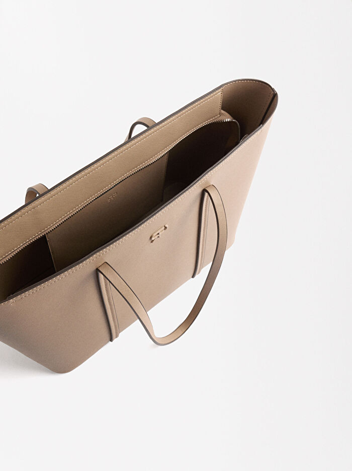 Dokulu Shopper Çanta