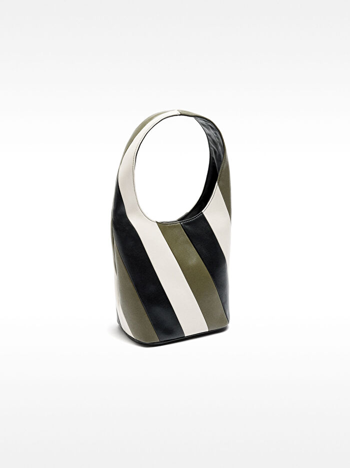 Çizgili Omuz Çantası