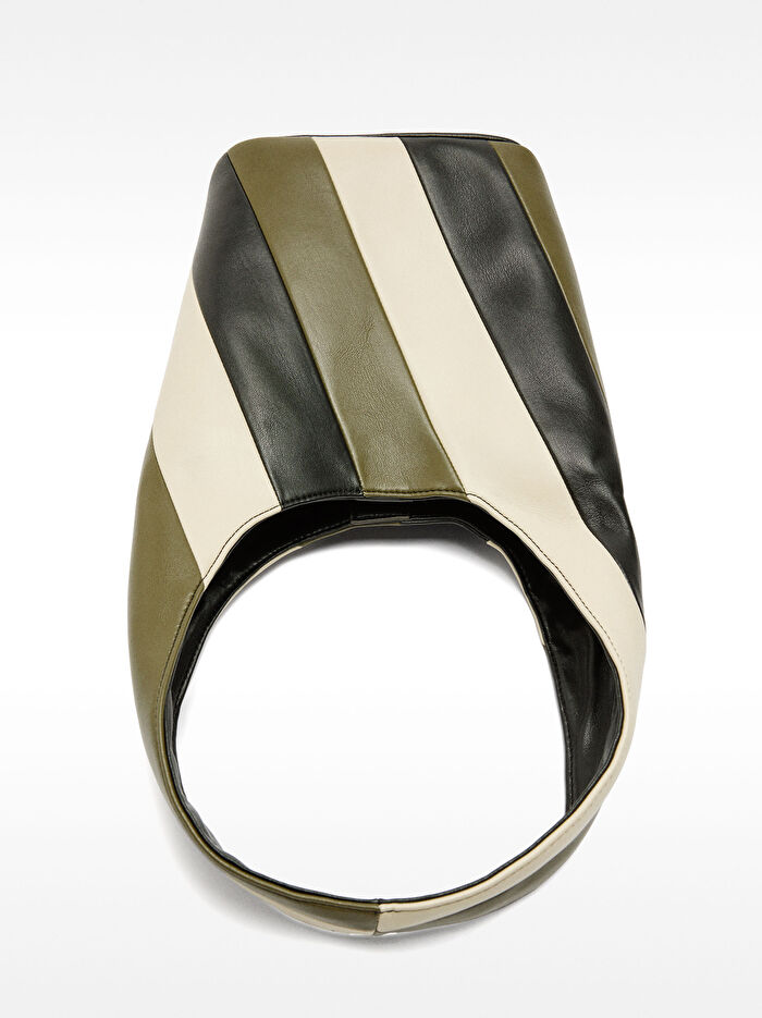 Çizgili Omuz Çantası