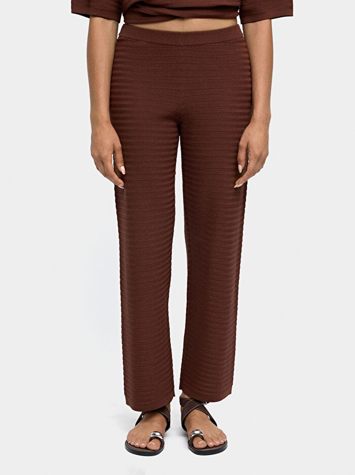 Fitilli Örme Pantolon