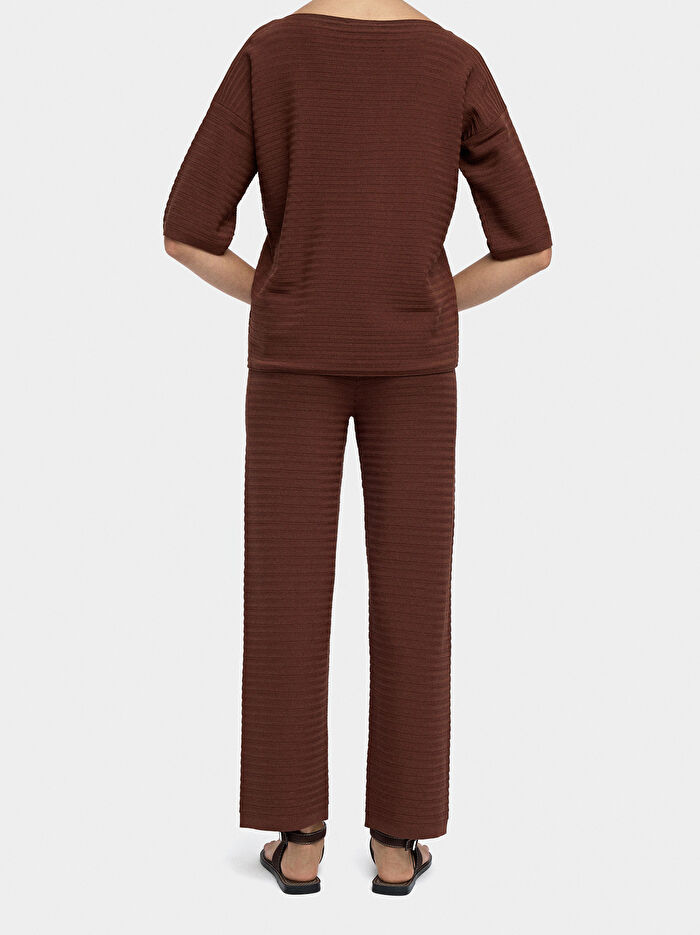 Fitilli Örme Pantolon