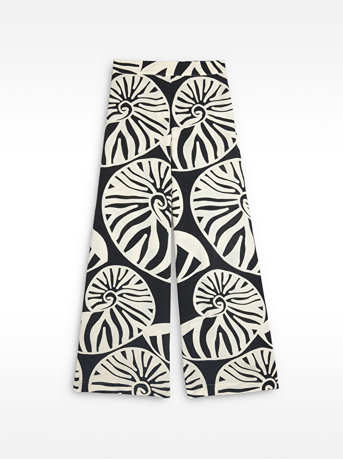 Desenli Dökümlü Pantolon