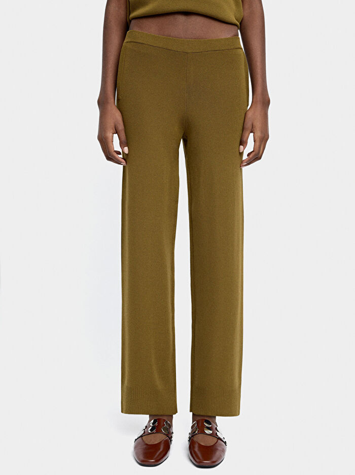 Beli Lastikli Örme Pantolon