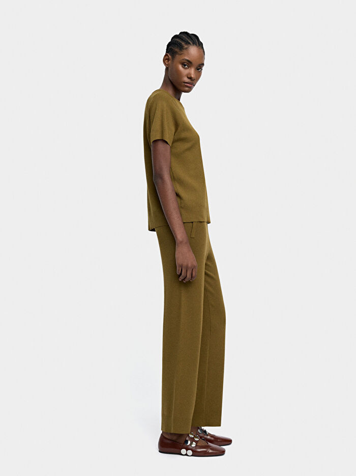 Beli Lastikli Örme Pantolon