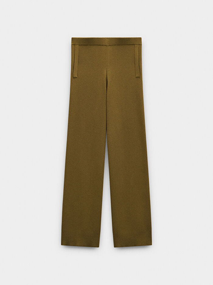 Beli Lastikli Örme Pantolon