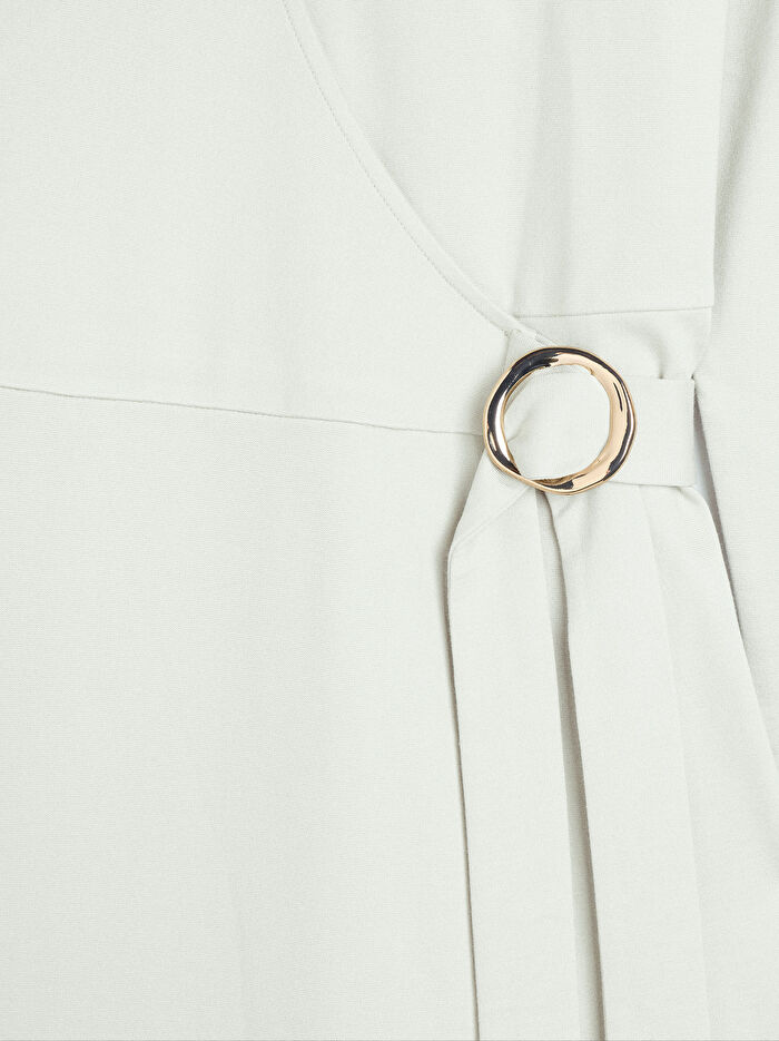 Uzun Kollu Midi Elbise