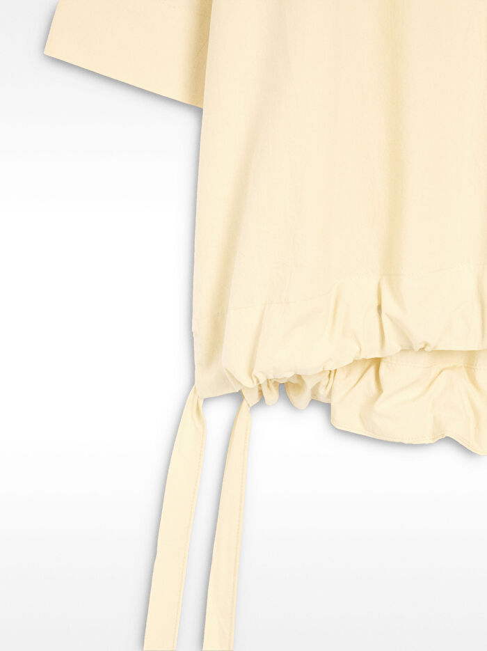 %100 Pamuk Büzgülü Bluz