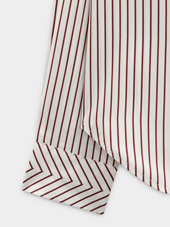 Uzun Kollu Çizgili Gömlek