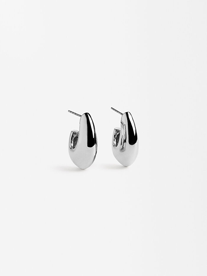 Orta Boy Oval Küpe