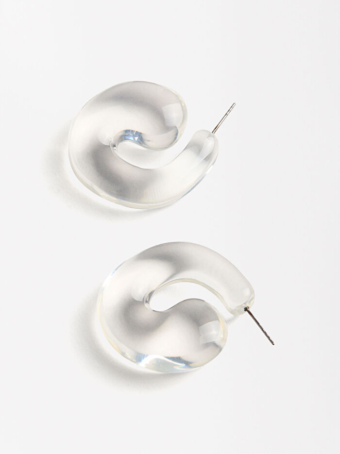 Tüp Resin Halka Küpe