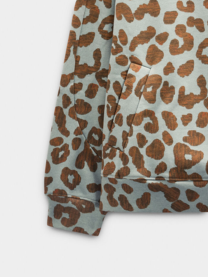 Hayvan Desenli Sweatshirt