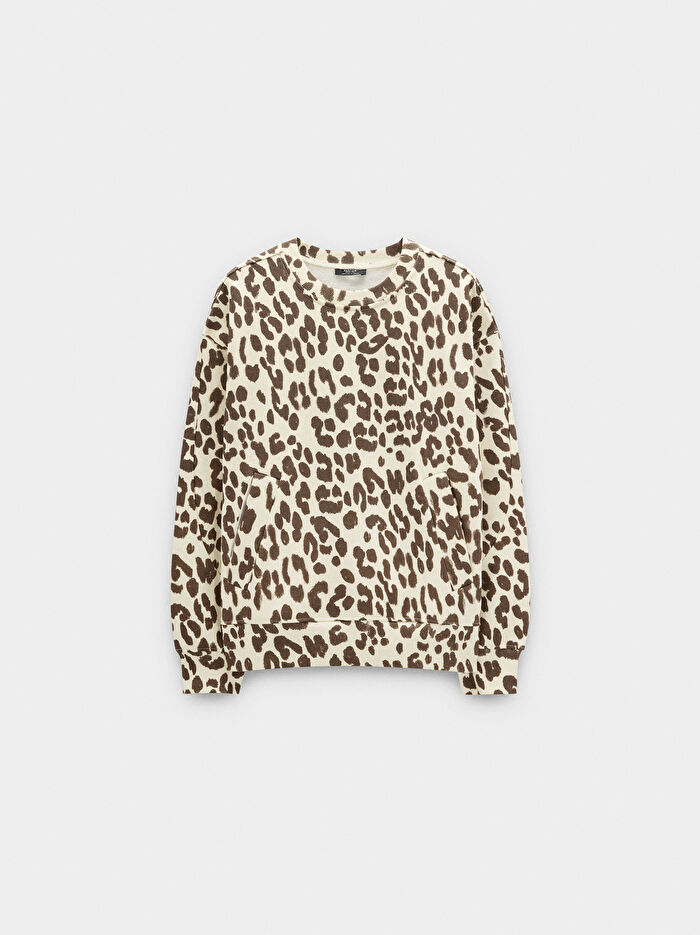 Hayvan Desenli Sweatshirt