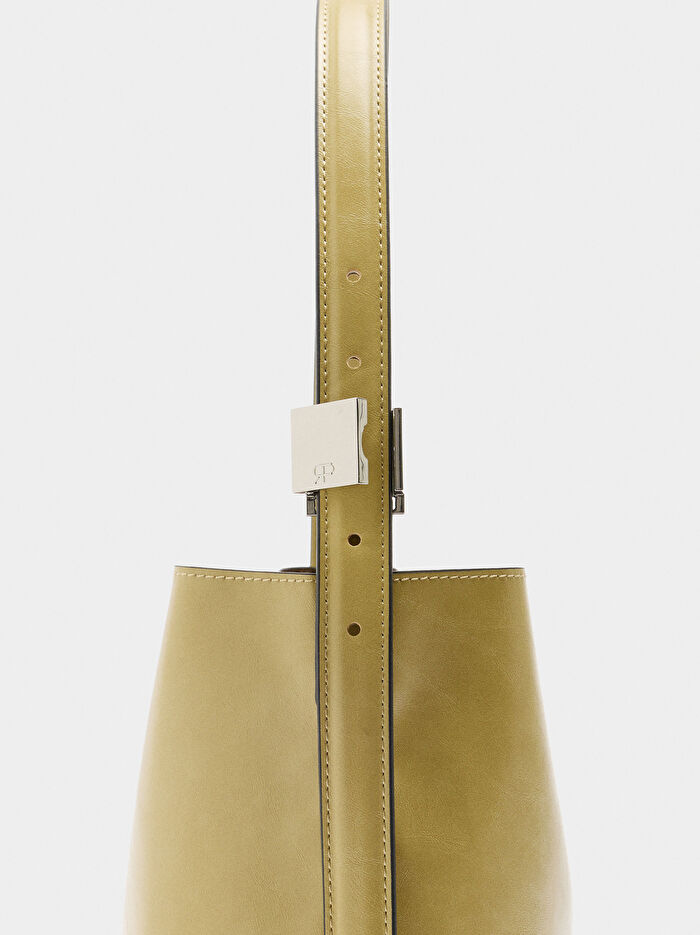 Doku Efektli Bucket Çanta