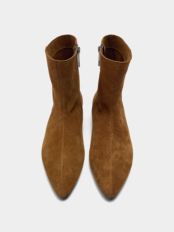 Dikiş Detaylı Deri Bot