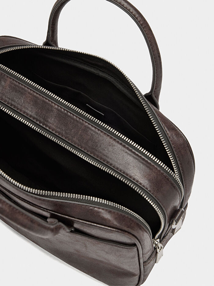 Eskitme Efektli Bowling Çanta