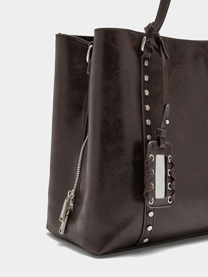 Zımba Detaylı 13 İnç Laptop Çantası