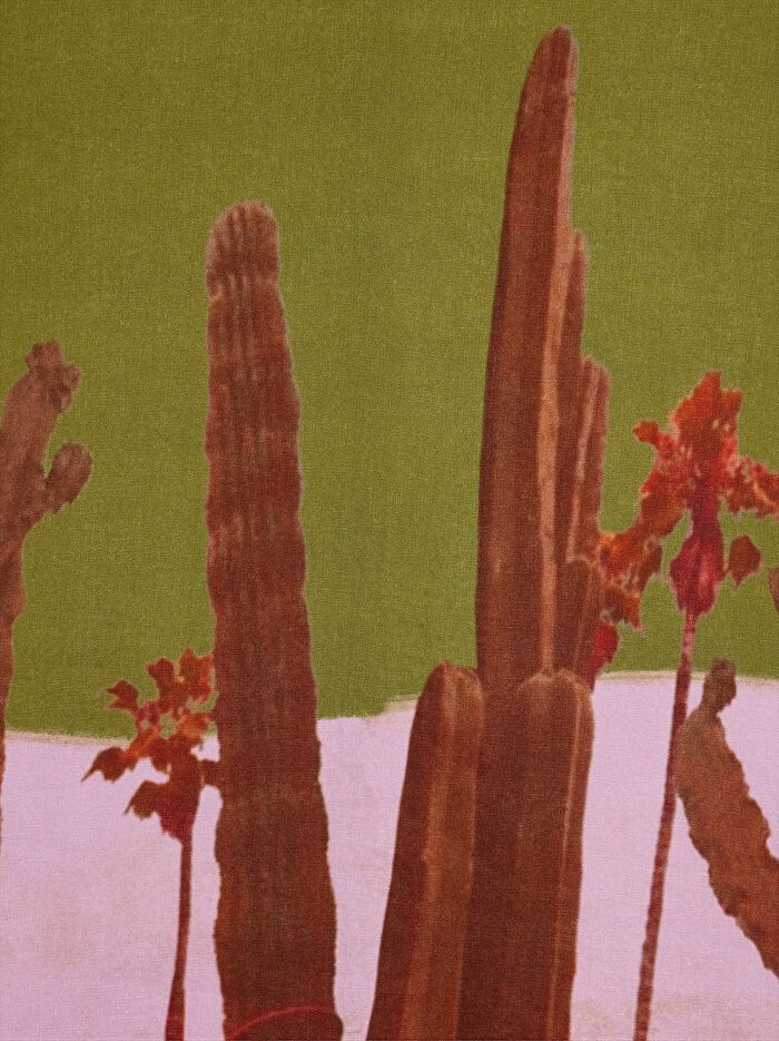 %100 Keten Desenli Etek