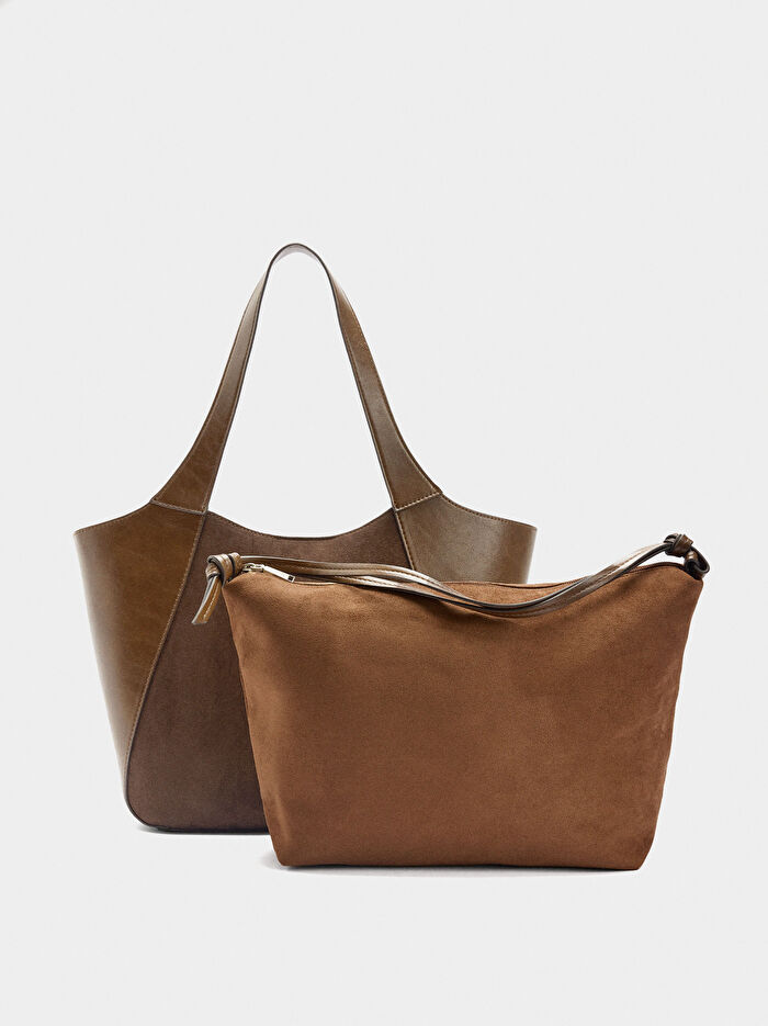 İçi Çıkarılabilir Shopper Çanta
