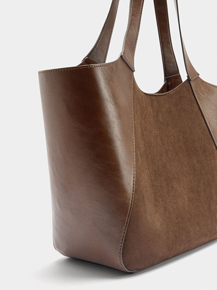 İçi Çıkarılabilir Shopper Çanta