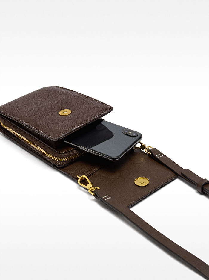 Kapaklı Telefon Çantası