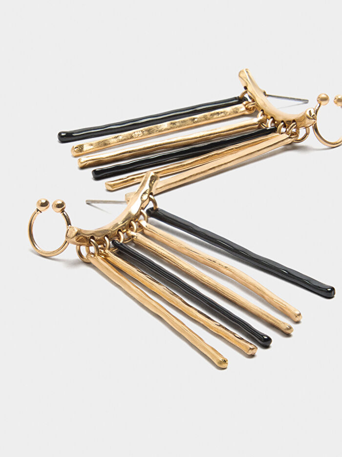 İki Renkli Barlı Küpe