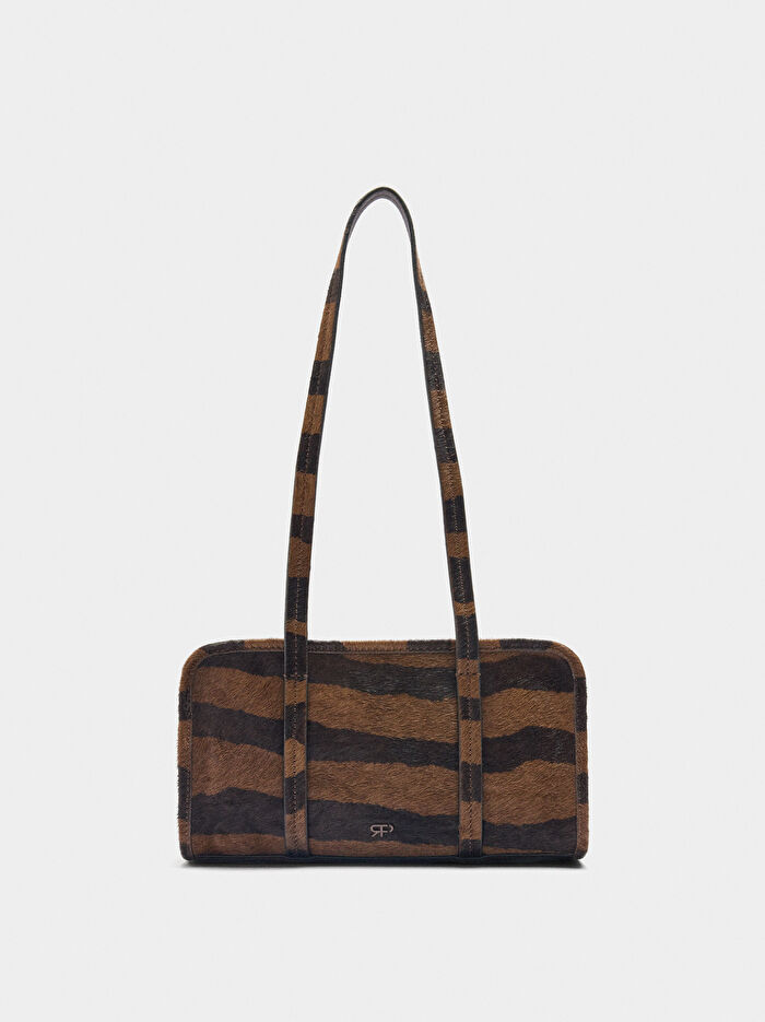 Hayvan Desenli Deri Bowling Çantası